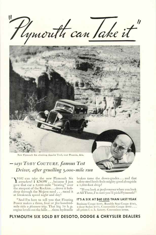 1933 Plymouth Auto Advertising